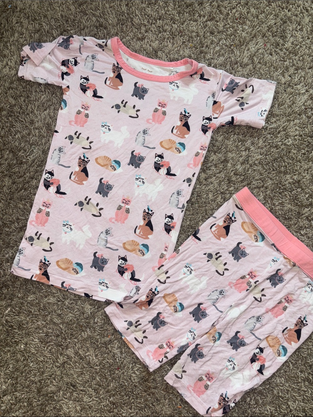 2 Pc Little Sleepies Cat PJs